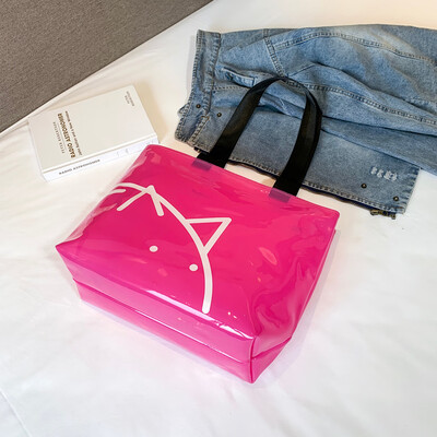 

Tailored Fashion Women Messenger Shoulder Bag Candy Color Pig Waterproof Handle Beach Bag