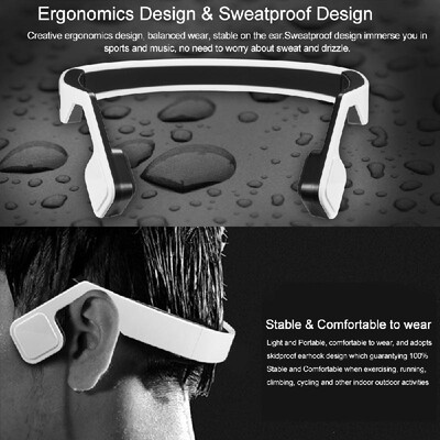 

Bluetooth Headphones Bone Conduction Stereo Bluetooth 40 Headsets Sport Sweatproof Earphones Hands-free w Mic Indoor Outdoor Us