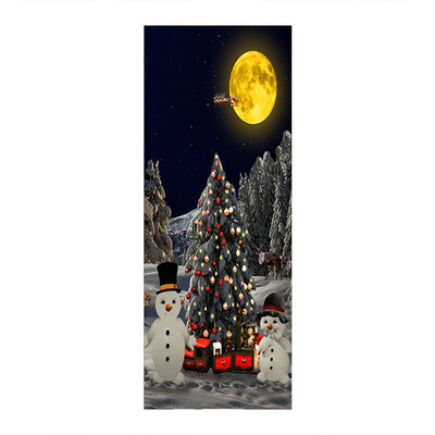 

〖Follure〗Christmas Decoration Door Stickers 3D Simulation Removable Waterproof Wall Stickers