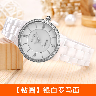

Greens watch womens watch genuine quartz watch new style fashion white diamond waterproof womens watch
