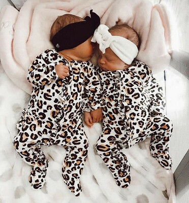 

Newborn Baby Girl Boy Leopard print Clothes Romper Bodysuit Jumpsuit Outfits
