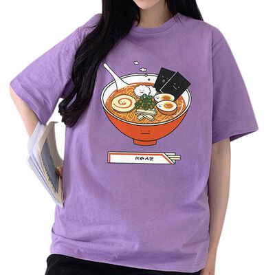 

Women Summer Short Sleeve Round Collar Cartoon Pattern All-match Fahion New Style T-shirts