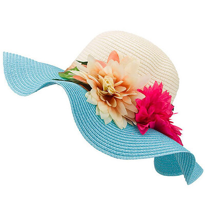

Womens Sun Hat Foldable Large Wide Brim Straw Crocheted Straw Hat Summer Beach Cap Wide Brim Fedora Dress Cap Cover UV Protection