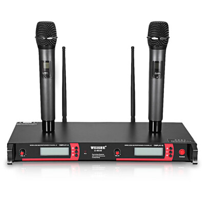 

WEISRE U - 8030 Professional Dual Channel UHF Wireless Microphone Set