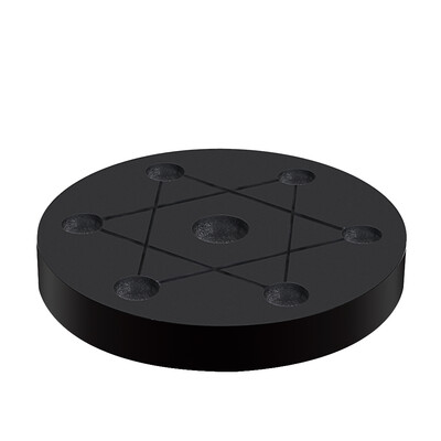 

100mm Natural Obsidian Plate Seven Star Group Stand for Crystal Ball Sphere