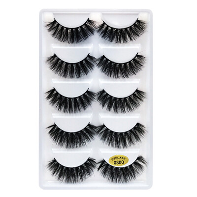 

〖Follure〗5 Pair 3D Natural Thick False Fake Eyelashes Eye Lashes Makeup Extension