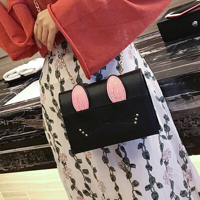 

Tailored Women Fashion Handbag Cat Ears Shoulder Bag Small Tote Ladies Purse Bag