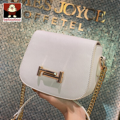 

On the new womens bag new 2019 summer texture shoulder saddle bag Joker chain messenger bag