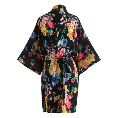 

Toponeto Women Sexy Print Blossom Kimono Dressing Gown Bath Robe Lingerie Nightdress