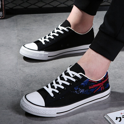 

Mens British style Canvas casual shoes Lace-up student shoes