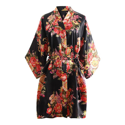 

Toponeto Women Sexy Print Blossom Kimono Dressing Gown Bath Robe Lingerie Nightdress