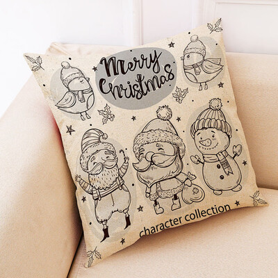

Tailored Christmas Home Decor Cushion Cover Graffi Style Throw Pillowcase Pillow Covers