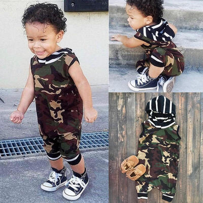 

Newborn Baby Boy Camouflage Romper Bodysuit One-pieces Outfits Clothes