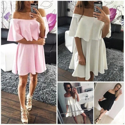 

Sexy Womens Holiday Mini Playsuit Ladies Summer Party Cocktail Beach Sun Dress