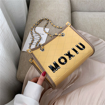 

On the new chic rhombic chain bag female 2019 new Korean version of the wild single shoulder slung fashion casual mother bag