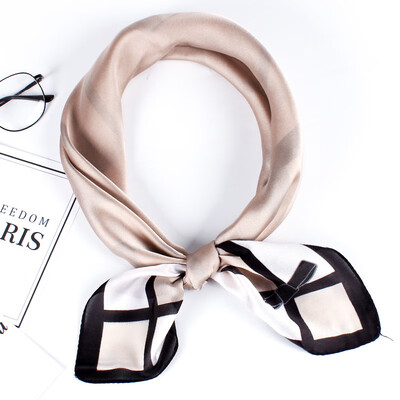 

New scarf female Korean version of the small square scarf spring&autumn tide hair band female small fresh Korean professional silk scarf decorative scarf