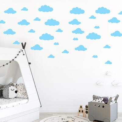

〖Follure〗31pcs DIY Large Clouds Wall Decals Childrens Room Home Decoration Art