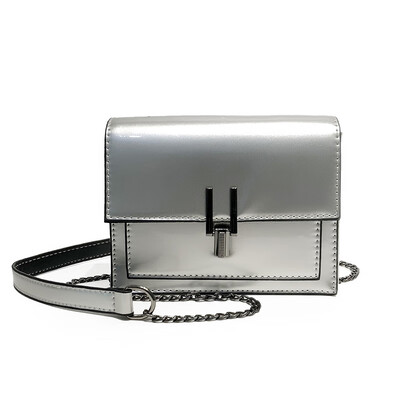 

2018 new Korean fashion paint mirror small square bag trend female bag shoulder slung mini bag female