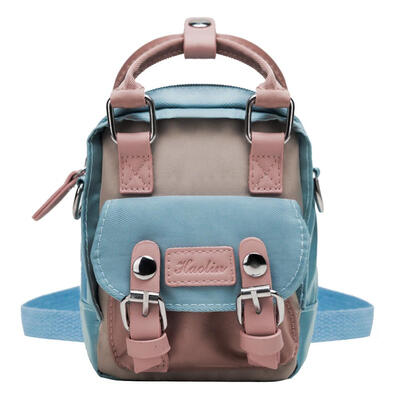 

Solid Color Hasp Backpack Women Mini Handbags Canvas Crossbody Knapsack