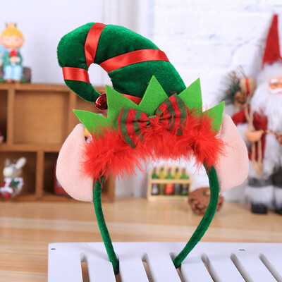 

Novelty Stripe Feather Christmas Xmas Elf Hat Fancy Dress Headband Hair Party