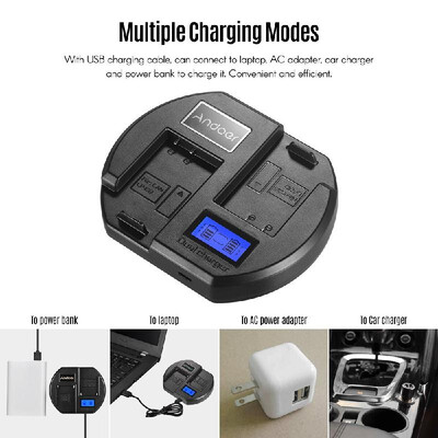 

Andoer Fast Charger Dual-channel Camera Battery Charger with