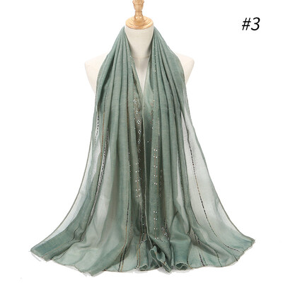 

Cross-border express sales foreign trade gold wire stripe porcelain point color diamond cotton&linen scarf Muslim ladies baotou