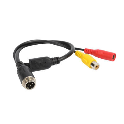 

M12 4Pin Aviation Head Male to RCADC Female CCTV Camera AV Adapter Cable