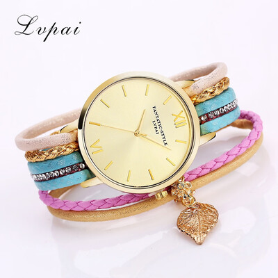 

Hand-woven braid twist circle multicolor bracelet watch simple jewelry pendant fashion watch