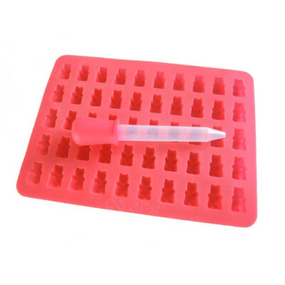 

Silicone Forms Silicone Mold Gummy Bear Shape Bear Mould Jelly Bear Cake Candy Trays With Dropper Rubber Chocolate Maker 11