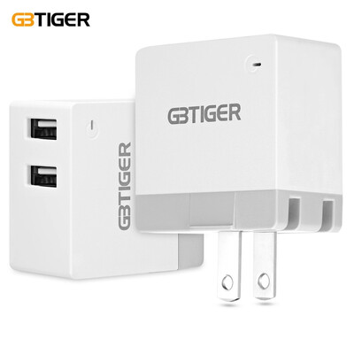

GBTIGER Universal 2 USB 5V 24A Multifunctional Quick Travel Adapter with LED Light