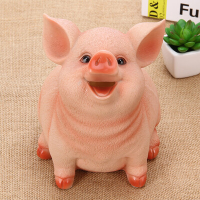 

Toponeto P iggy Bank Resin Craft Coin Bank Money Pig Shaped Box Gifts Toy Box For Kids