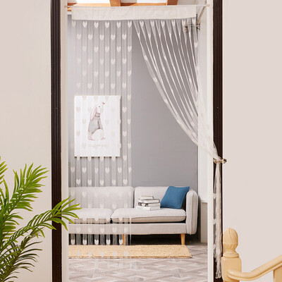

Gobestart 50x200cm Love Heart String Curtain Window Door Divider Sheer Curtain Valance