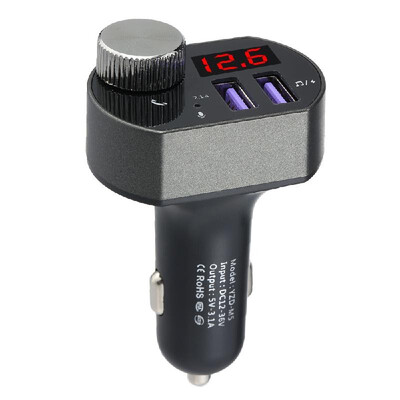 

Car Bluetooth Receiver MP3 Player FM Transmitter Dual USB Port Car Charger Support TF Card U Disk Music Playback Hands-free Call w