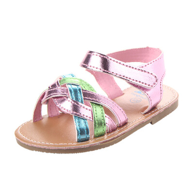 

Girls Kids Casual Summer Beach Sandals Infant Weave Soft Soled Anti-Slip Shoes