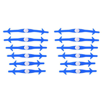 

12pcsSet Silicone Children Running No Tie Shoe Lace Elastic Shoelaces