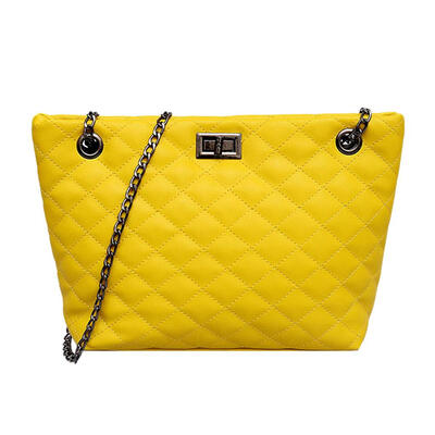 

Diamond Plaid Chain Shoulder Messenger Handbags Women Leather Shopping Tote