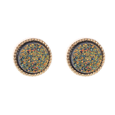 

In 2019 the latest design creative geometric round mineral face earrings generous&simple earrings gifts for women