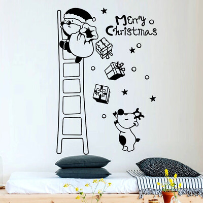 

〖Follure〗Wall Window Stickers Santa Claus Christmas Xmas Vinyl Art Decoration Decals BK