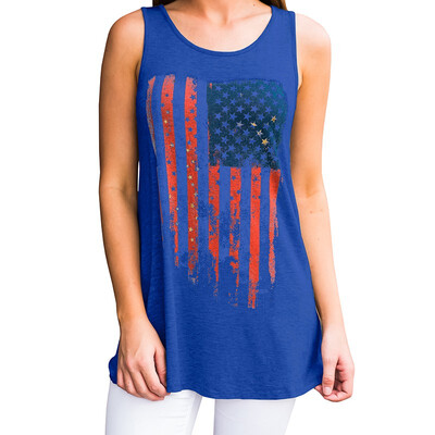 

American Flag Printing Vest