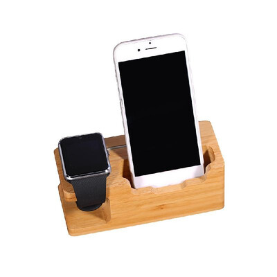 

Wood USB Charging Station Desk Stand Charger for i-watch&Smartphones UK Plug
