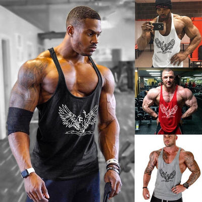 

Men Gym Clothing Sports Sleeveless Fitness Bodybuilding Stringer Tank Muscle Top
