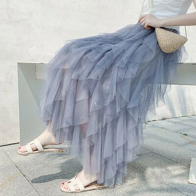 

Womens Girls Layers Tulle Skirt Dress Long Princess Tutu High Waist Skirts Party