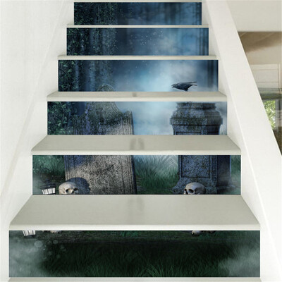 

〖Follure〗Halloween 3D Simulation stair stickers Waterproof Wall Stickers DIY Home Decor