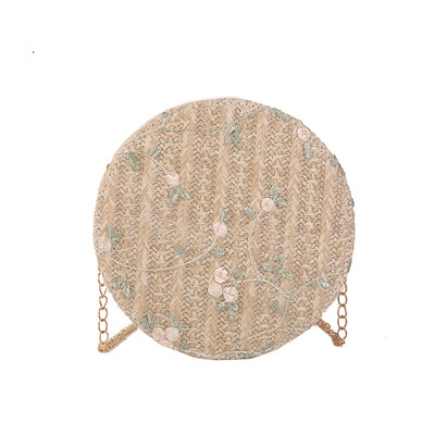 

Bali Island Woven Bag Round Shoulder Bag Rattan Straw Bags Satchel Bohemia Beach Circle Messenger Bags YJ