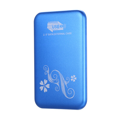 

25 Inch HDD Case USB30 to SATA HDD Converter Adapter External Case 4TB Hard Disk Drive Box External HDD EnclosureBlue