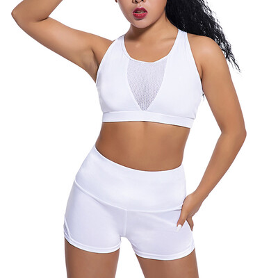 

Roseonmyhand Women Yoga Vest Shorts Set Gym Elastic Suit Sport Fitness Sports Tank TopsPants