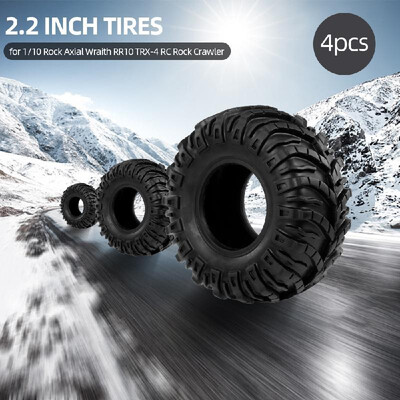 

4Pcs 22 Inch 125mm 110 RC Rock Crawler Tires for 110 Rock Axial Wraith RR10 TRX-4 RC Rock Crawler Jeep Truck