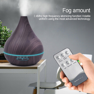 

〖Follure〗Wood Grain Home Diffuser Ultrasonic Air Humidifier Purifier High Capacity 400ml