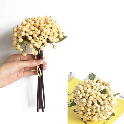 

Lifelike Berry Bean Foam Flowers Home Decor Small Fake Flowers Fruit Branch Decoration Accessories Faux Plant