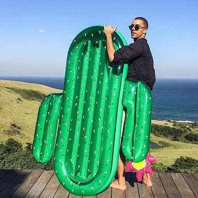 

〖Follure〗2017 Summer Water Sport Buoy Giant Inflatable Cactus Floating Row Swim Rings